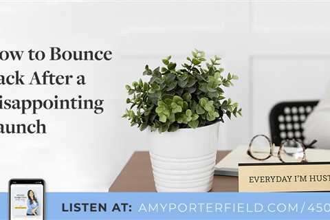 #450: How to Bounce Back After a Disappointing Launch