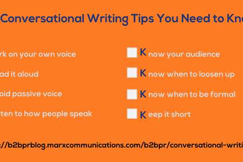 How to Write in a Conversational Tone