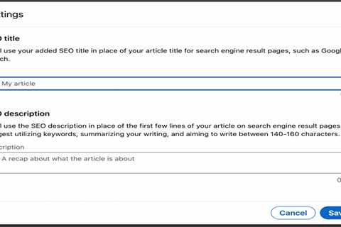 LinkedIn now lets you add an SEO title and description