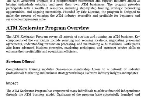 ATM Xcelerator Program by Eric "ATMKING" Luevano - WikiSauce | PDF | Automated Teller..