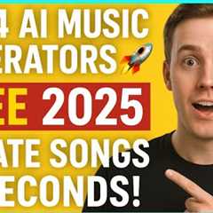 Top 4 Free AI Music Generators in 2025 | Create Songs with AI (Suno, Udio, Boomy, AIVA)