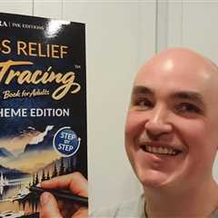 EASY INSTRUCTIONS? Stress Relief Ink Tracing Book Mixed Theme Review Unboxing Demo Test